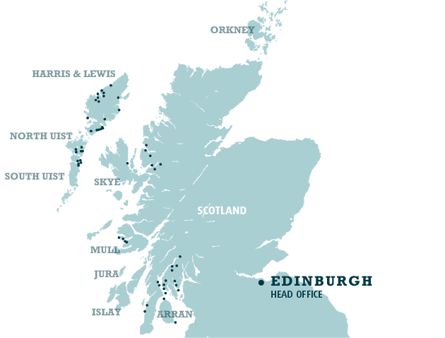 map of scotland showing scottish salmon company sites